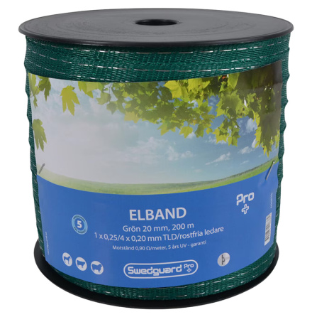 Elband Super Grn 20 mm 200 Meter. 0,9 Ohm/m* Swedguard