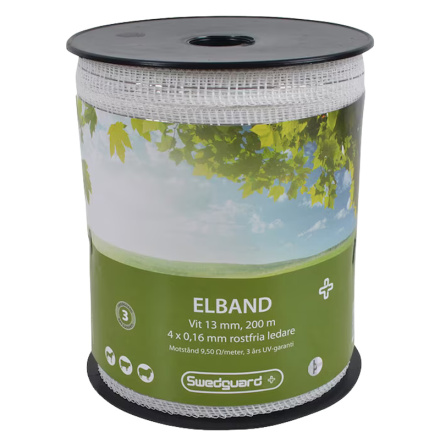 Elband Swedguard+ 13 mm Vit 200 m 4x0,16 *