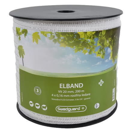 Elband Swedguard+ 20 mm vit 200 m 4x0,16 *