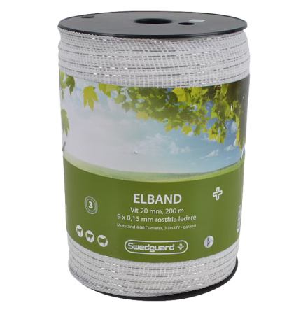 Elband Swedguard+ 20 mm vit 200 m 9x0,15 *