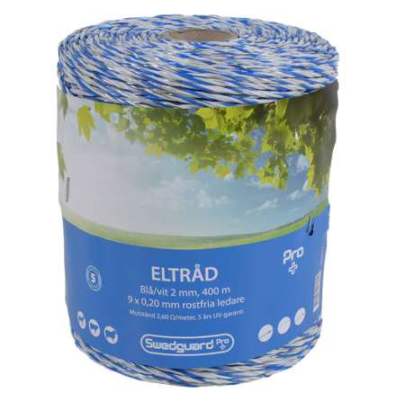 Eltrd Swedguard Pro+ 2 mm Bl/Vit 400 m 9x0,20 *